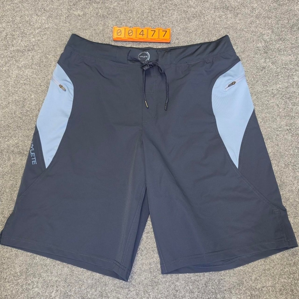 Hylete Men's Board Shorts with light blue panels on the sides Size XL